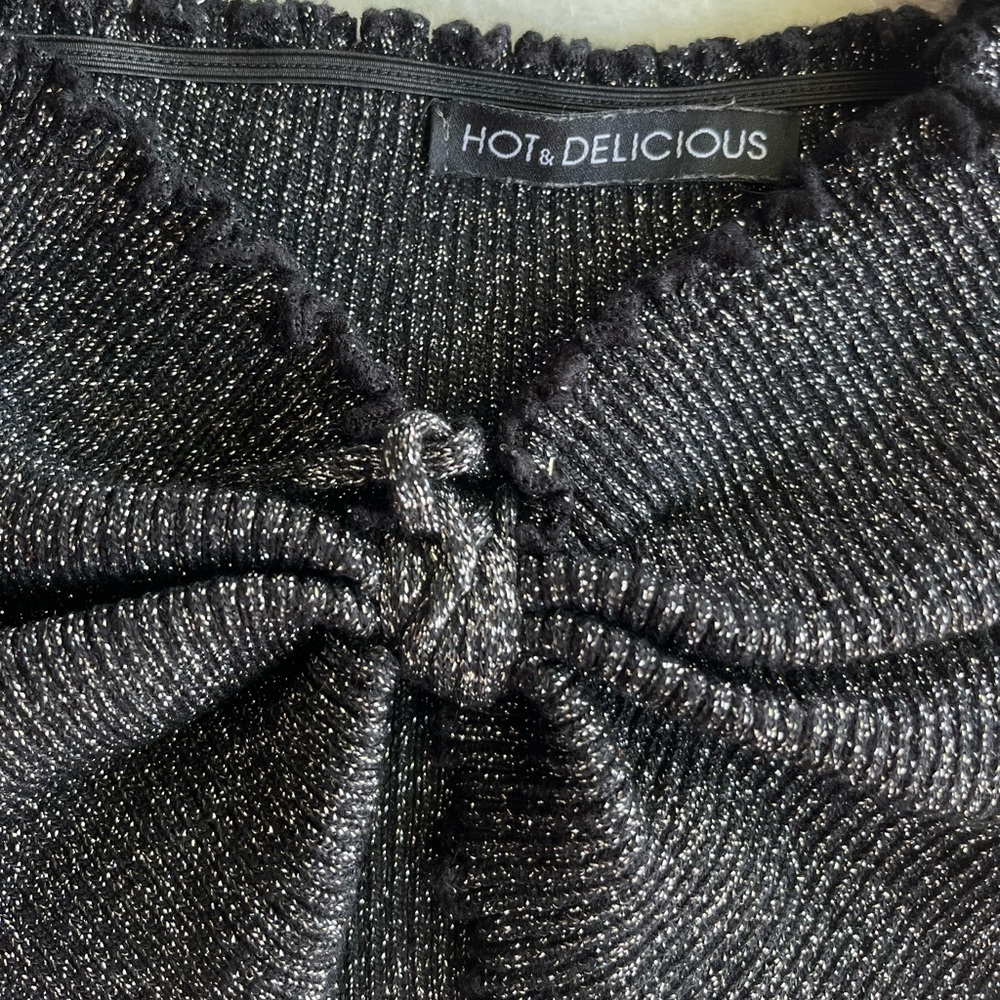 Hot & Delicious Sparkly Butterfly crop Top - Picture 2 of 6